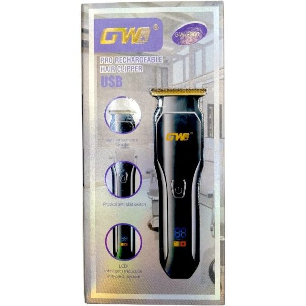 ماشین اصلاح و خط زن جی دبلیو مدل GW9966 با تیغه استیل