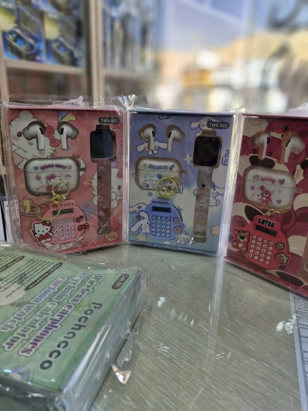 ست بچگانه ساعت ایرپاد ماشین حساب مدل tws s03