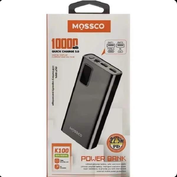 پاوربانک مسکو مدل K100 ظرفیت 10000 میلی آمپر ساعت 22.5w