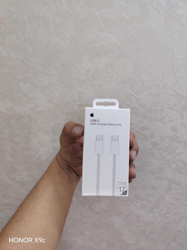 کابل شارژ اپل آیفونه i17promax پرو مکس طول ۱متر سریال دار