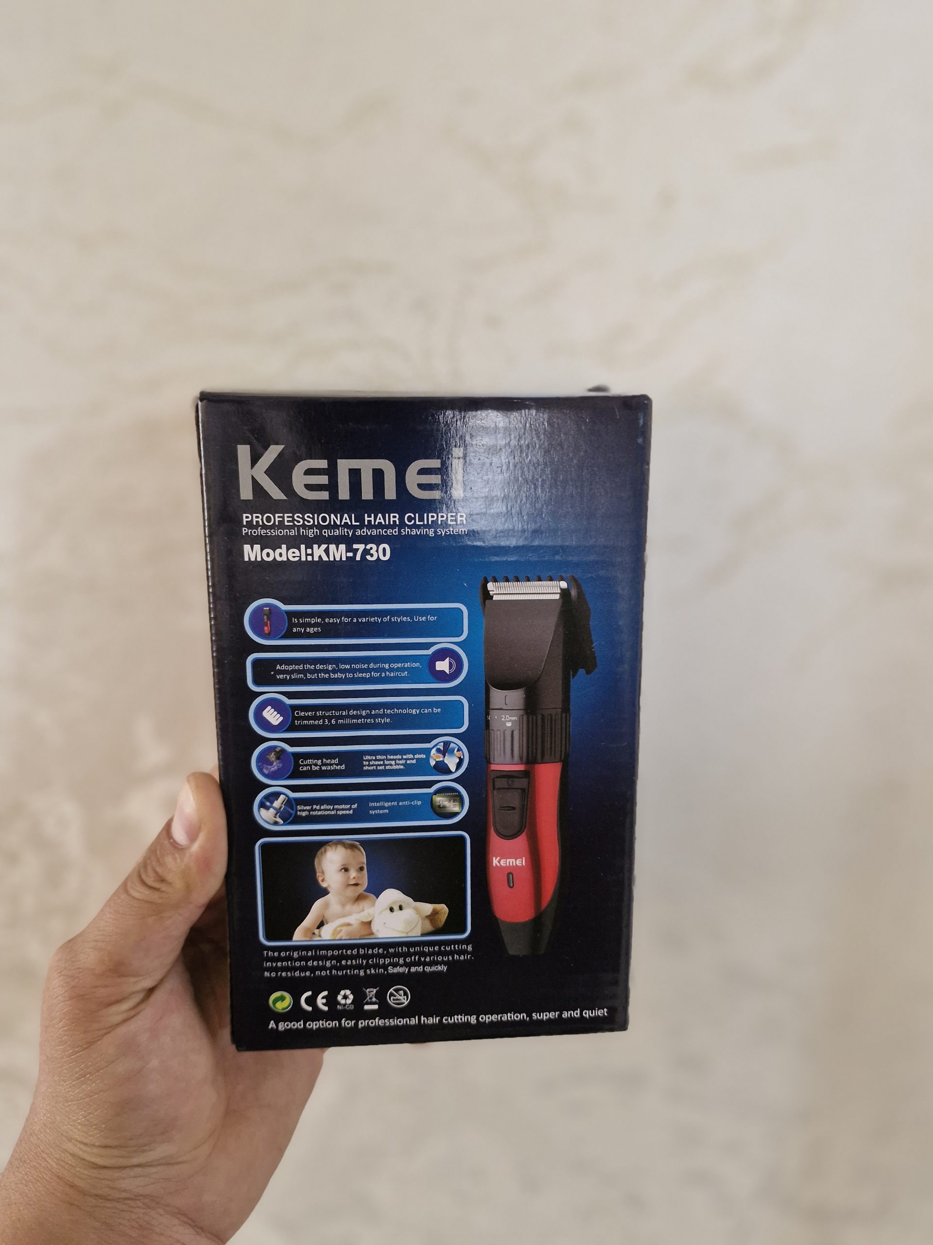 ماشین اصلاح کیمی km730 باطری خور