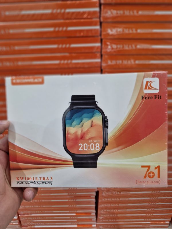 ساعت هوشمند kw100 ultra3 به همراه 7 بند